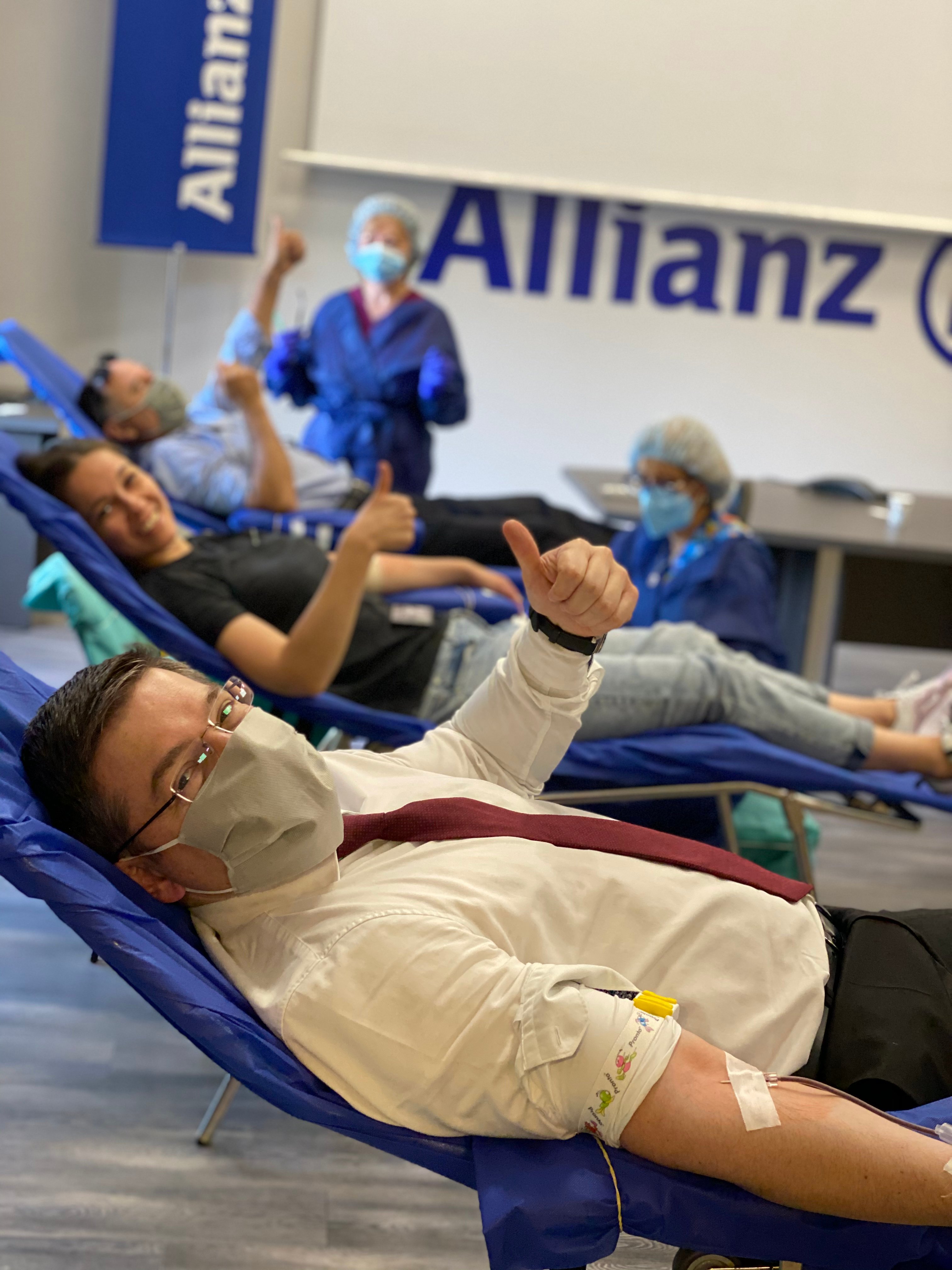 blood donation at Allianz